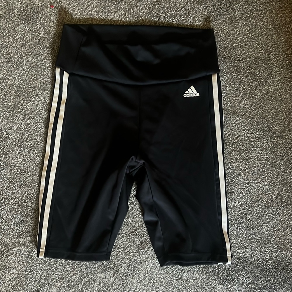 Adidas black bike shorts size M